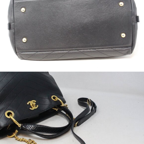 Chanel #YLV392 Large Chevron Stitched Bag - Picture 4 of 7
